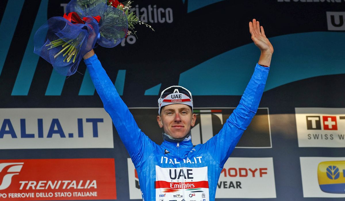 Pogacar impone su explosivo final en Bellante y pasa a liderar la Tirreno Adriático