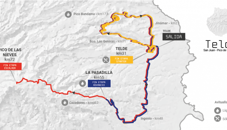 Mapa de los distintos recorridos para la edición de este año. Mapa de los distintos recorridos para la edición de este año.