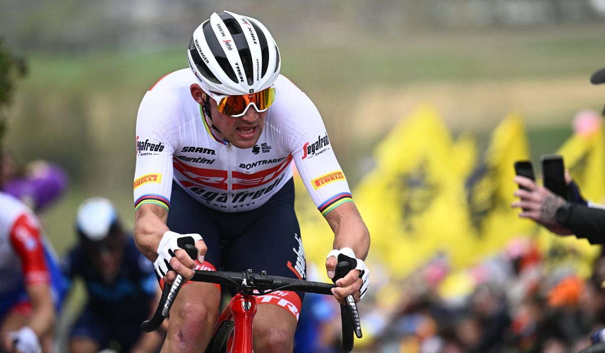 Mads Pedersen en una imagen del reciente Tour de Flandes