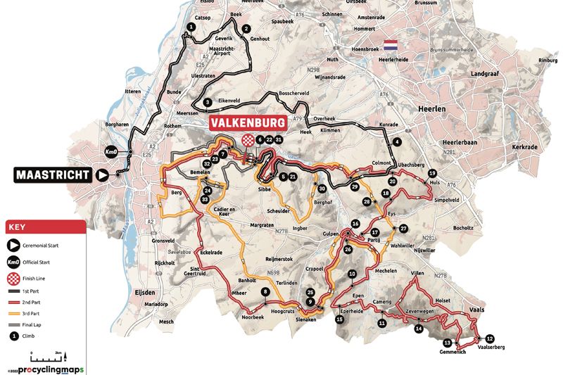 mapa Amstel Gold Race mapa Amstel Gold Race