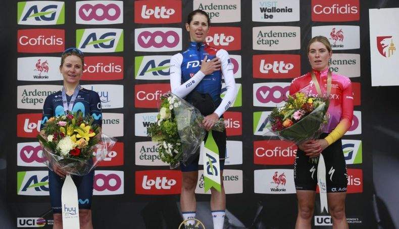 Podio Flecha Valona 2022