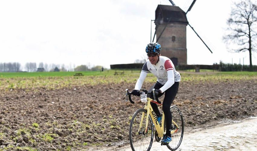 Pedro Delgado en la París-Roubaix Challenge