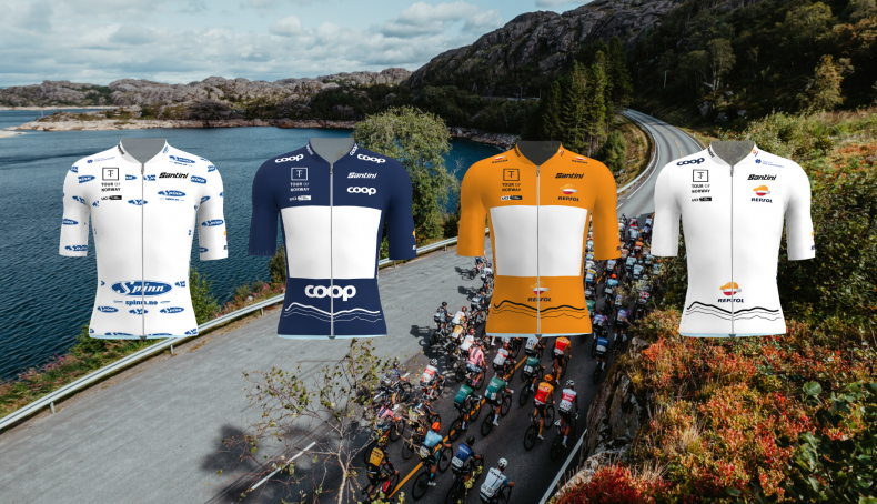 Distintos maillots del Tour of Norway 2022. Distintos maillots del Tour of Norway 2022.