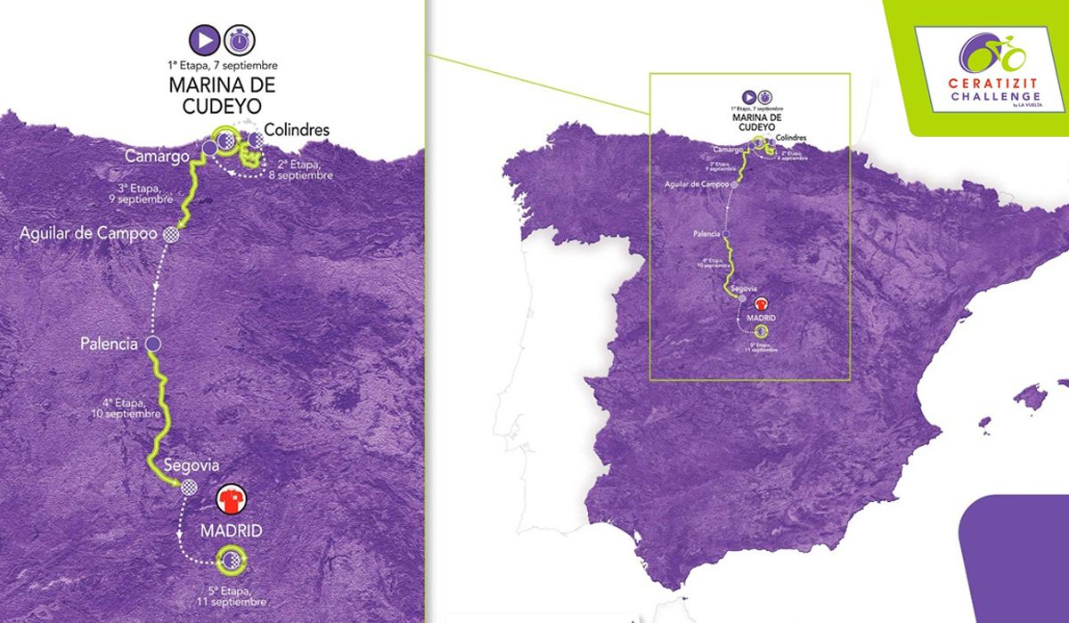 La CERATIZIT Challenge by La Vuelta 2022 se disputará en cinco etapas de Cantabria a Madrid