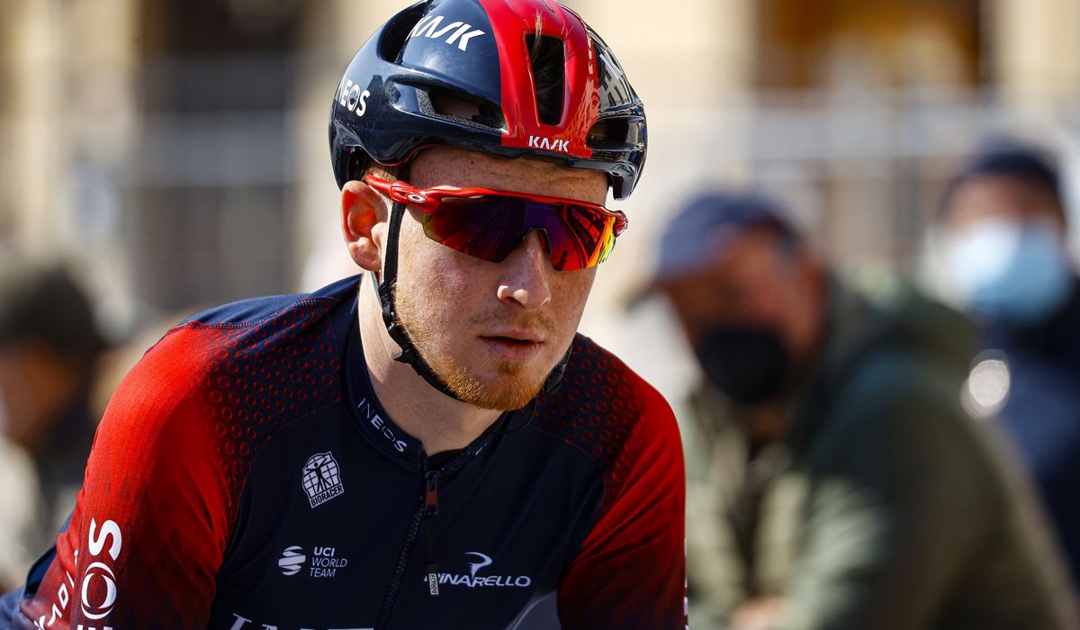 Tao Geoghegan Hart en una imagen de la pasada Tirreno Adriatico