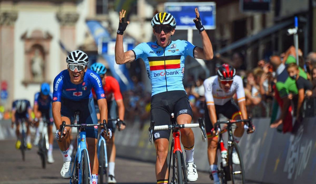 Thibau Nys se impuso en el pasado Campeonato de Europa sub23 celebrado en Trento, por delante de Filippo Baroncini y Juan Ayuso 