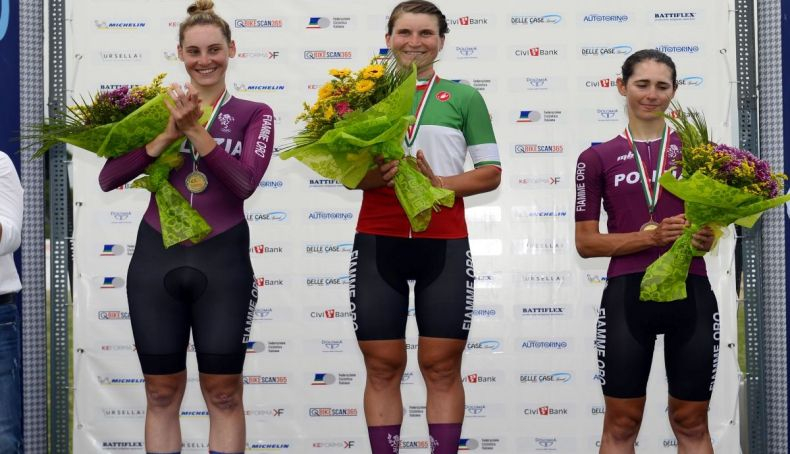 Elisa Longo Borghini tras salir campeona de Italia en contrarreloj. Elisa Longo Borghini tras salir campeona de Italia en contrarreloj.