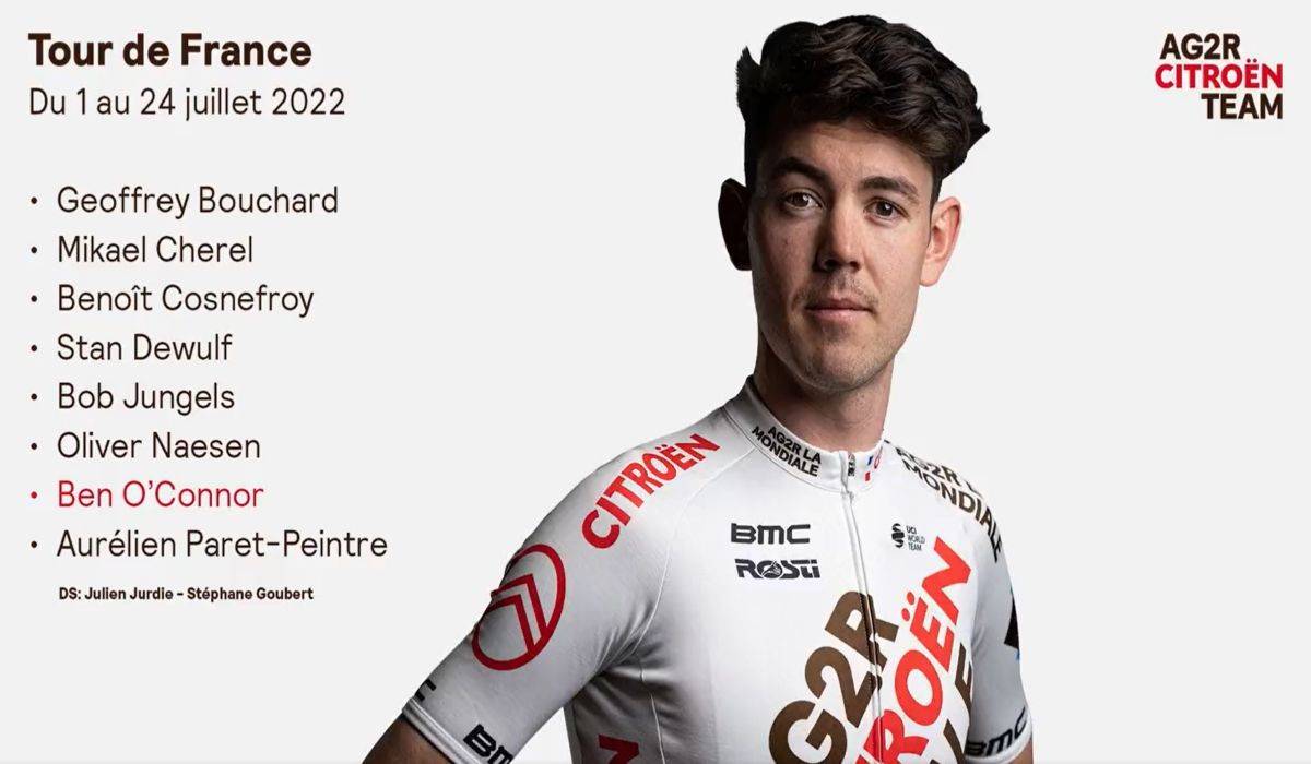 Ben O'Connor será el líder del AG2R Citroën Team en el Tour.