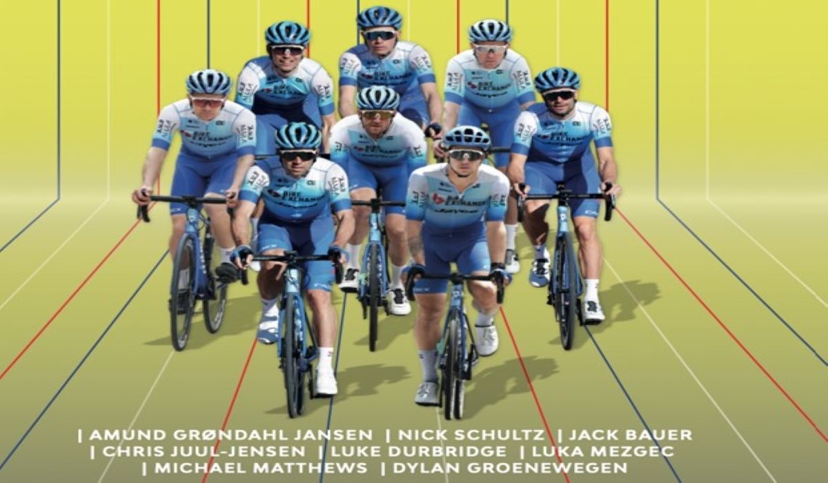 Alineación del Team BikeExchange Jayco.