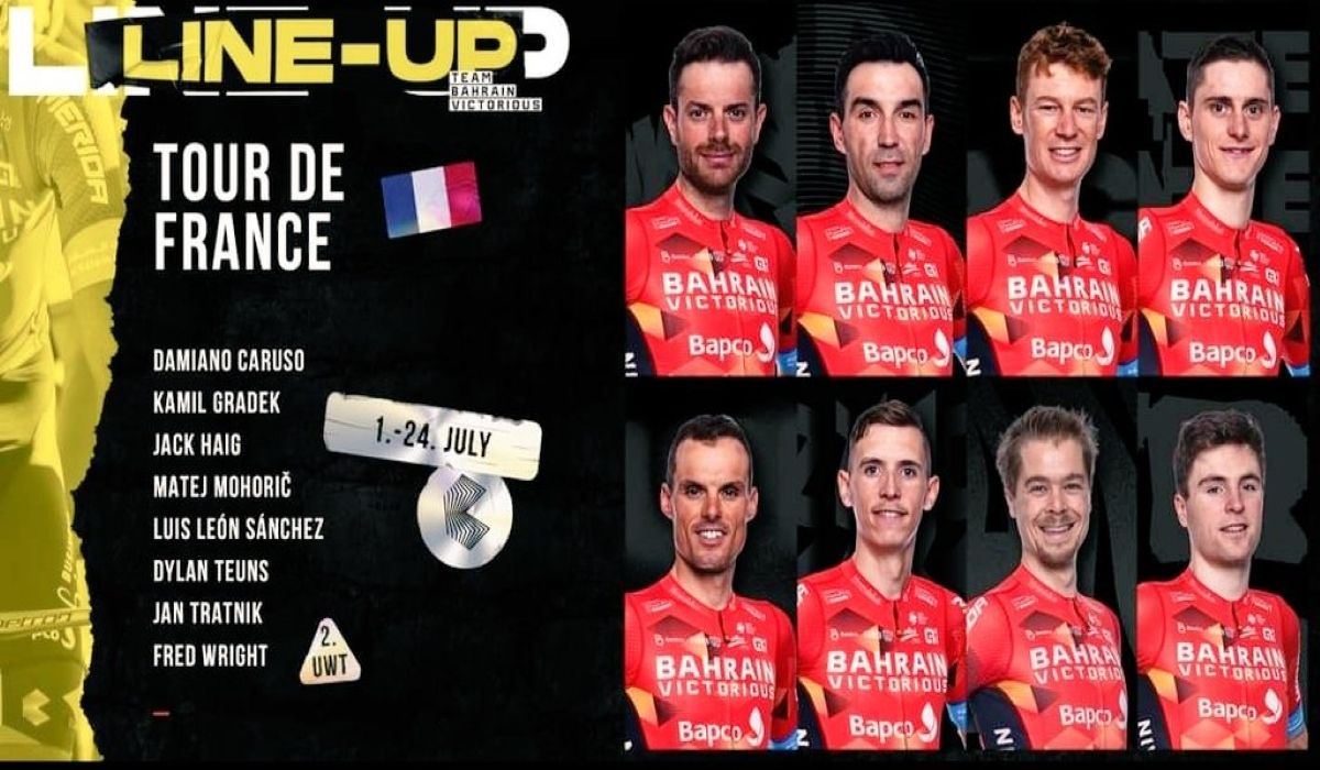 Alineación del Bahrain Victorious para el próximo Tour de Francia.