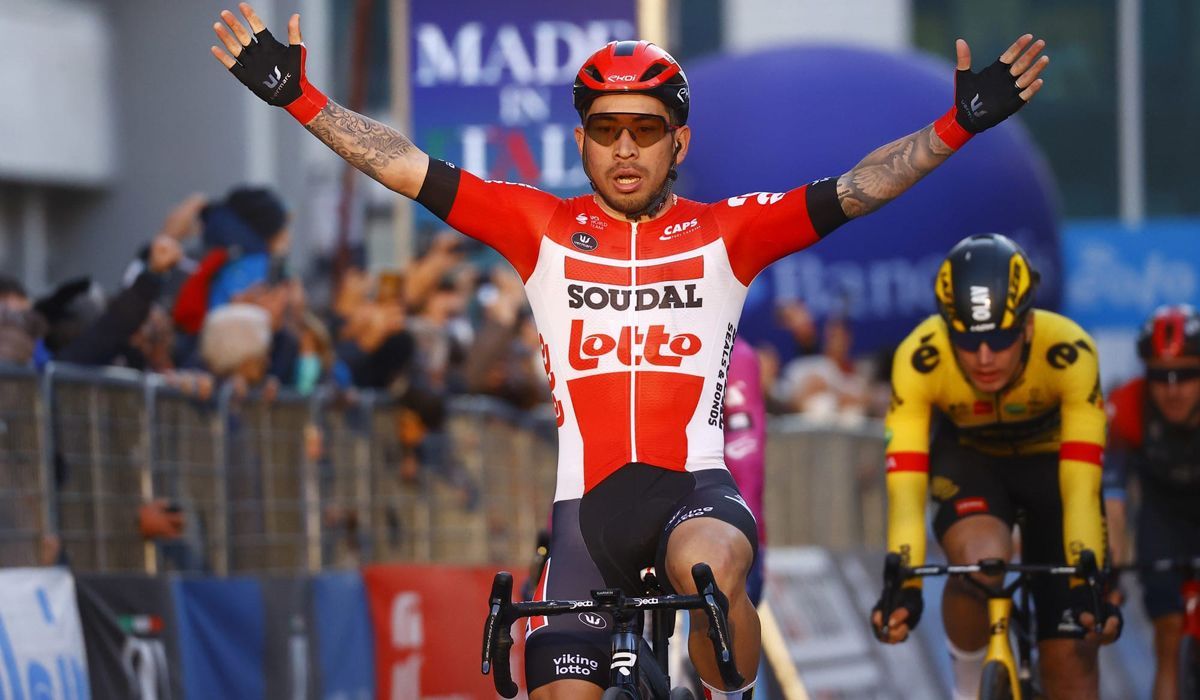 Ewan celebra una victoria en el Tour de Turquía.