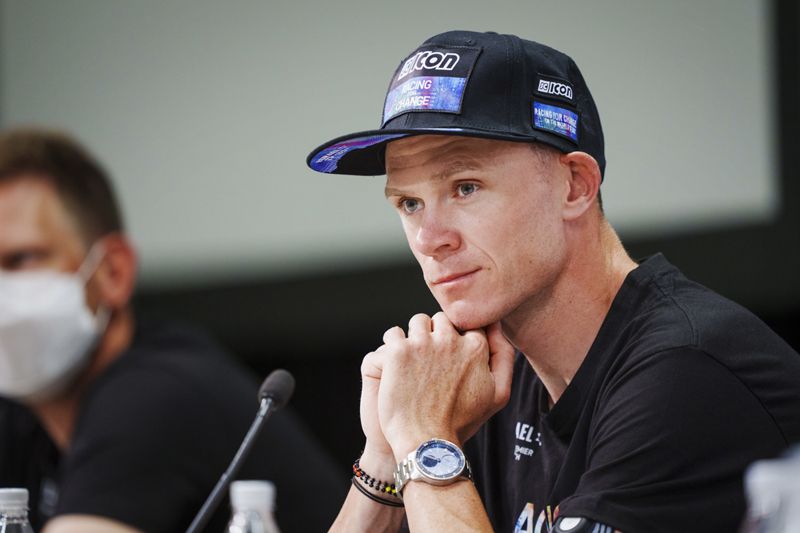 Chris Froome durante la rueda de prensa