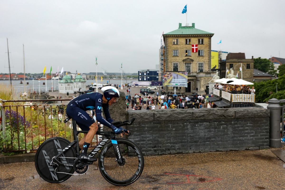 Mas durante la CRI por las calles de Copenhague.