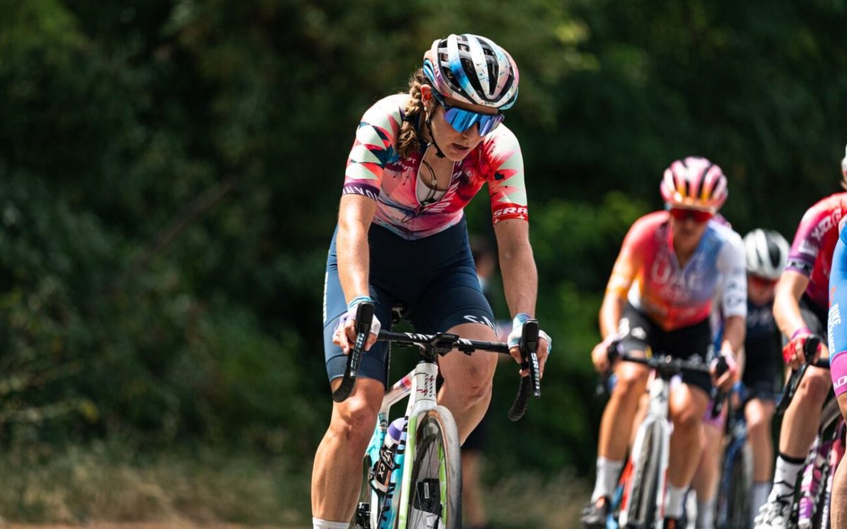 Elise Chabbey durante la disputada del pasado Giro de Italia Donne.