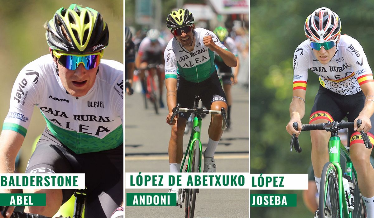 López de Abetxuko, Balderstone y Joseba López, stagiaires de Caja Rural Seguros RGA