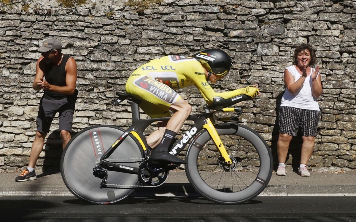 Jonas Vingegaard durante la CRI del día de ayer, en la que fue 2º. 
