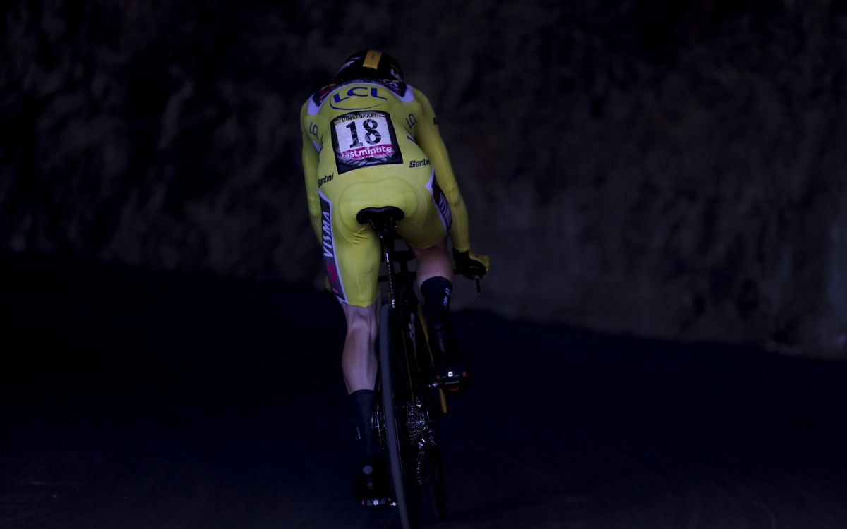 Vingegaard en la CRI de ayer, en el que certificó su triunfo.