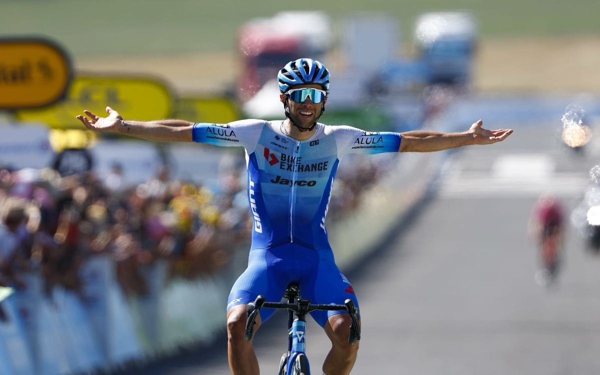 Matthews tras imponerse en la 14ª etapa del Tour de Francia.