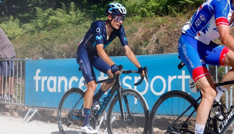 Enric Mas en la jornada que acabó en la Planche des Belles Filles. Enric Mas en la jornada que acabó en la Planche des Belles Filles.