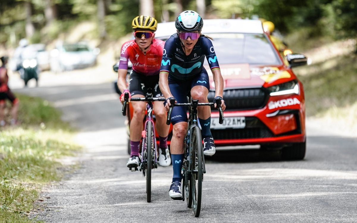 Annemiek van Vleuten y Demi Vollering en la etapa de ayer del Tour Femmes.