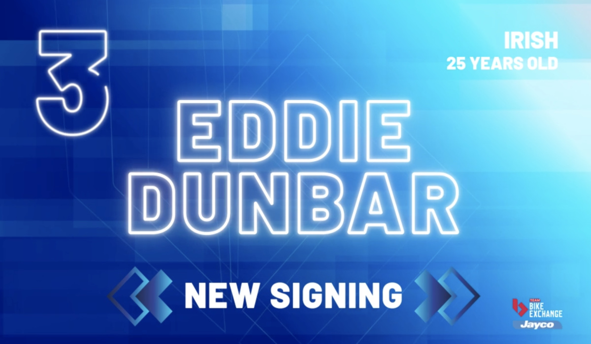 Anuncio del fichaje de Eddie Dunbar por el BikeExchange.