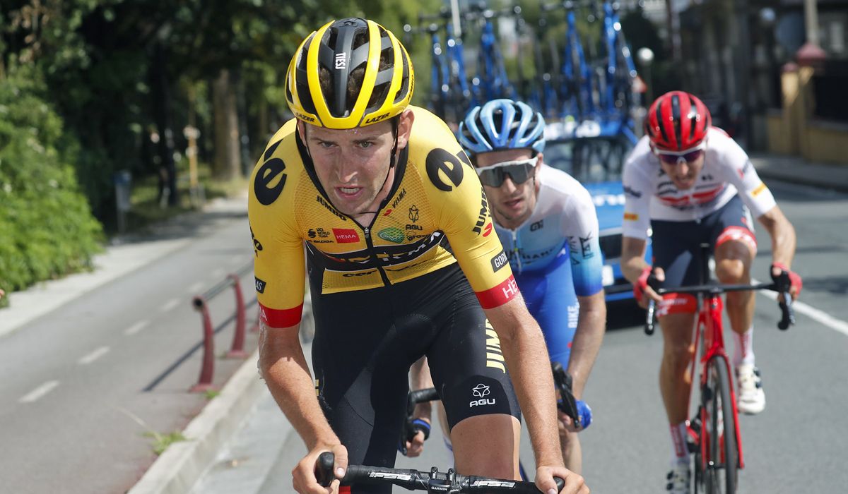 Tiesj Benoot, en una imagen de la pasada Clásica de San Sebastián