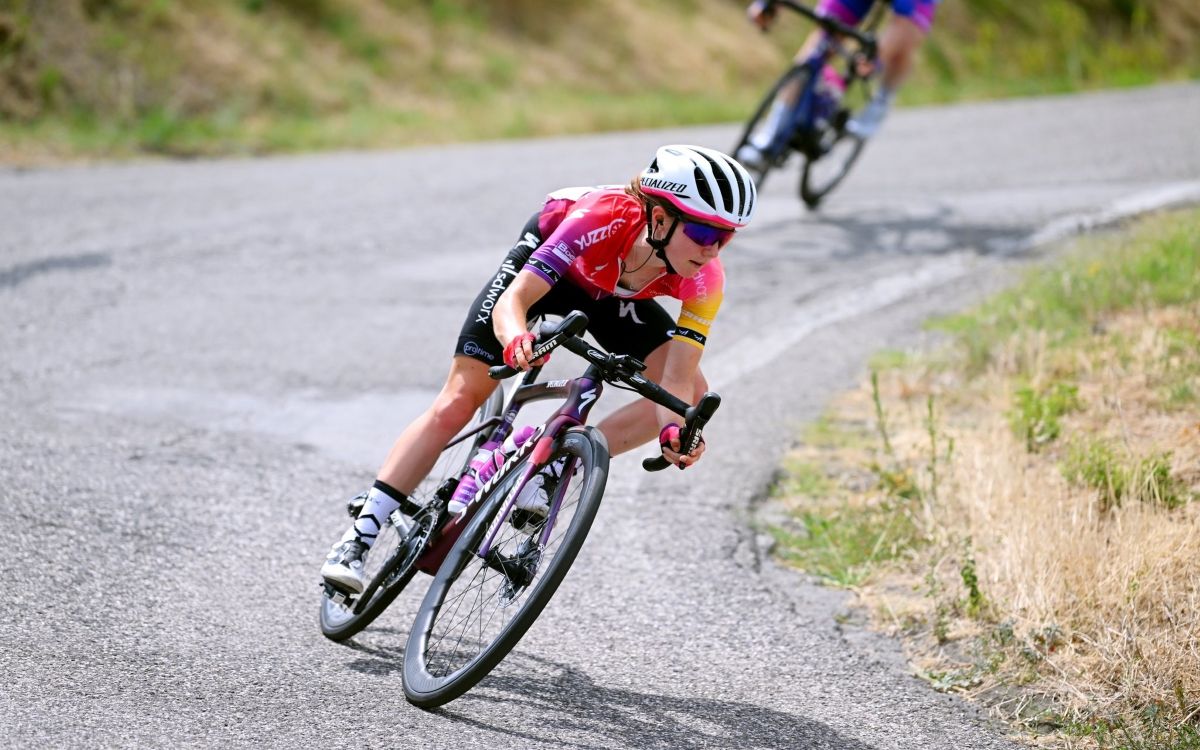 Niamh Fisher Black en la etapa de ayer del Tour de Escandinavia.