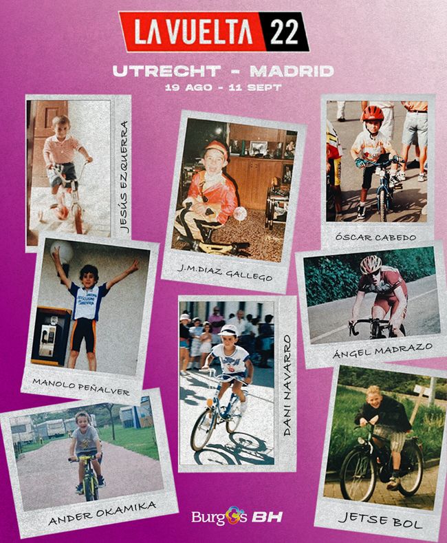 Con este divertido cartel el Burgos BH anunciaba los ocho elegidos para correr La Vuelta 2022 Con este divertido cartel el Burgos BH anunciaba los ocho elegidos para correr La Vuelta 2022