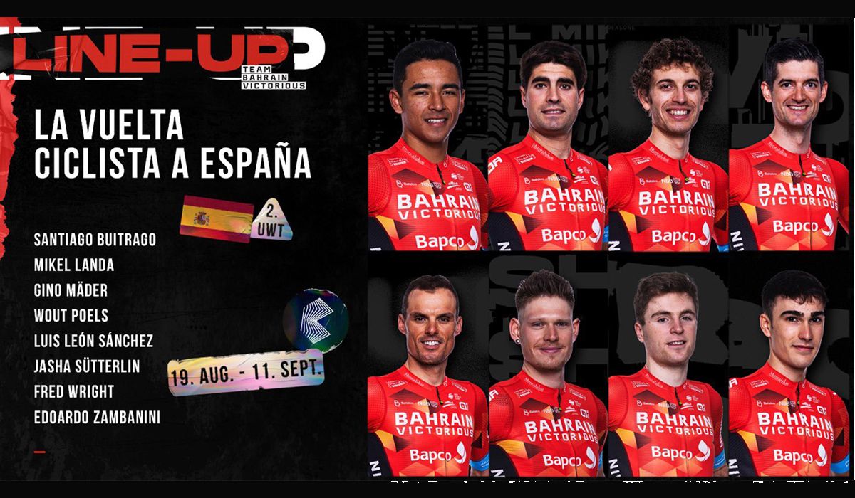 Este es el equipo con el que el Bahrain Victorious afrontará La Vuelta 2022