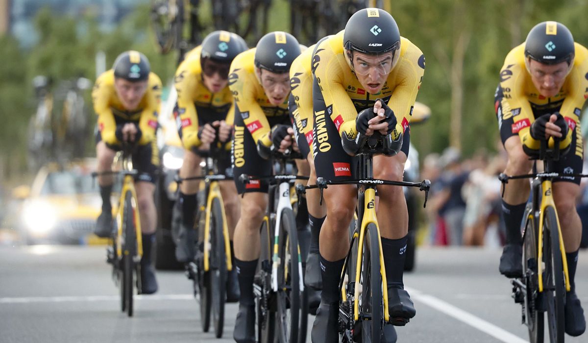 Jumbo Visma gana la contrarreloj inaugural de La Vuelta. Foto Sprint Cycling Agency