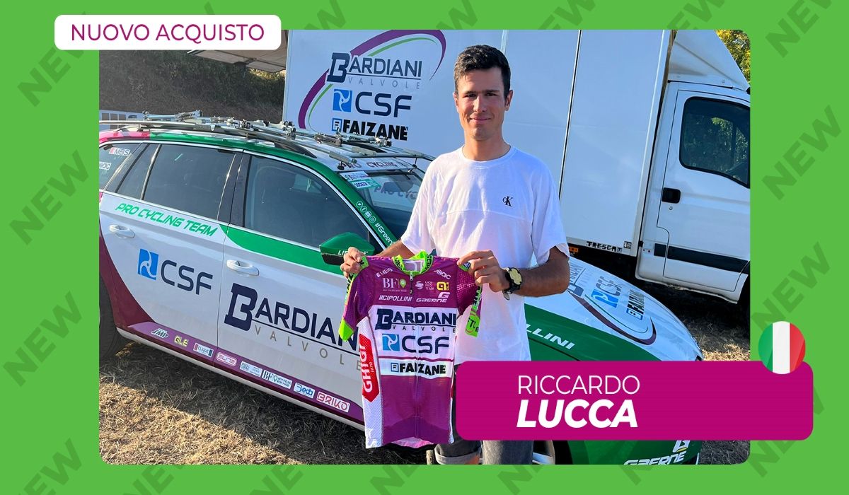 Anuncio de la incorporación de Riccardo Lucca por parte del Bardiani.