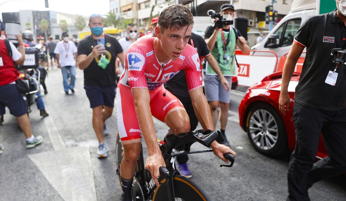 Remco Evenepoel tras la contrarreloj
