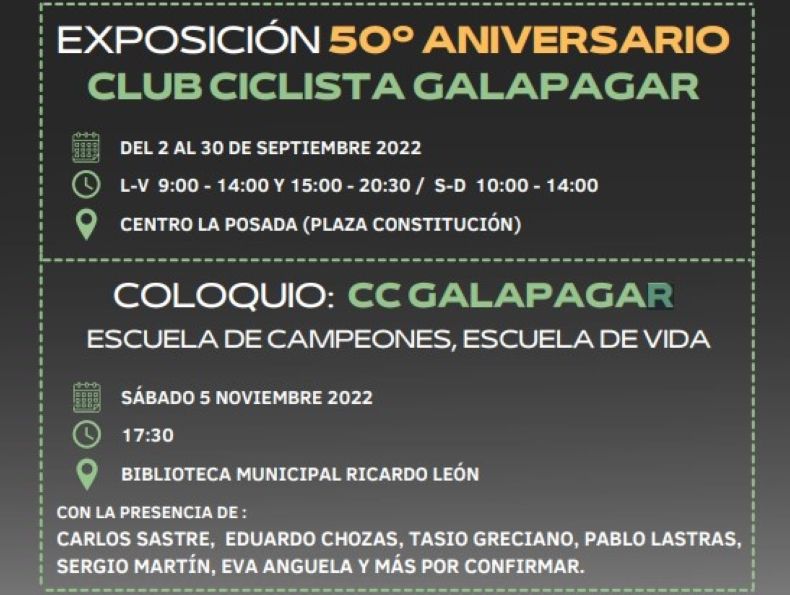 Información sobre ambas actividades por el 50º aniversario. Información sobre ambas actividades por el 50º aniversario.