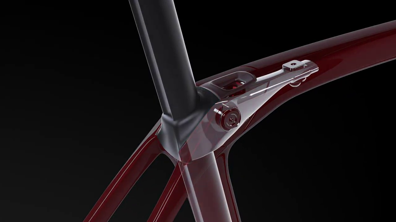 Rafdiografía del interior del sistema IsoSpeed 2023. El tornillo bajo el tubo superior solo tiene la función de acceder al sistema para lso mantenimientos. Rafdiografía del interior del sistema IsoSpeed 2023. El tornillo bajo el tubo superior solo tiene la función de acceder al sistema para lso mantenimientos.