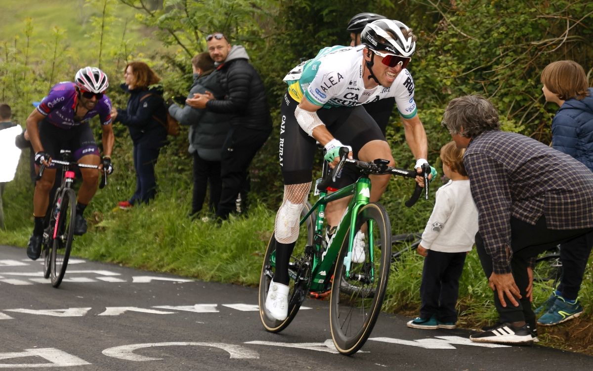 Jonathan Lastra durante su participación de este año en la Vuelta a Asturias. 