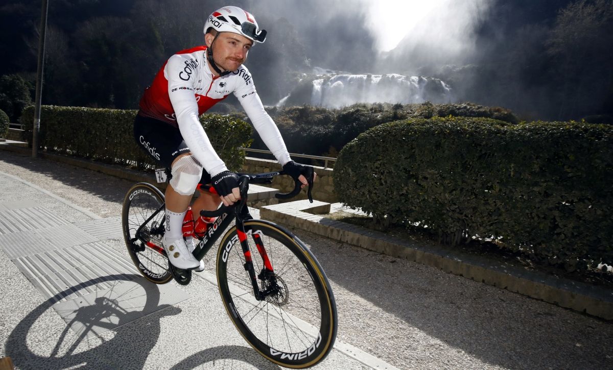 Simone Consonni en una imagen de archivo, durante la Tirreno Adriatico. 