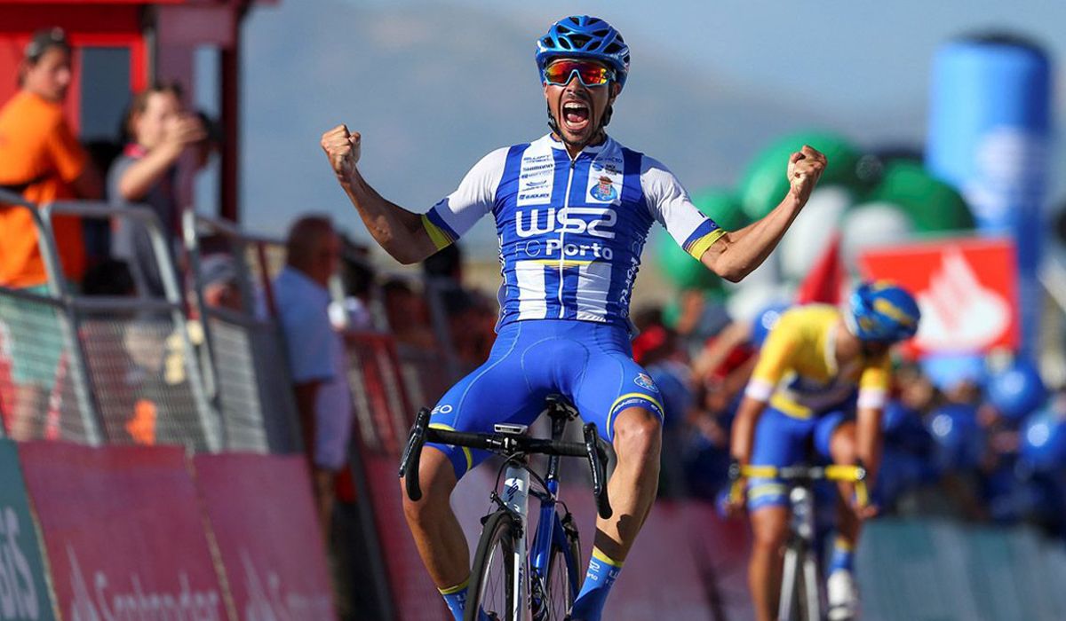 João Rodrigues en una imagen de la Volta a Portugal 2019 que ganó