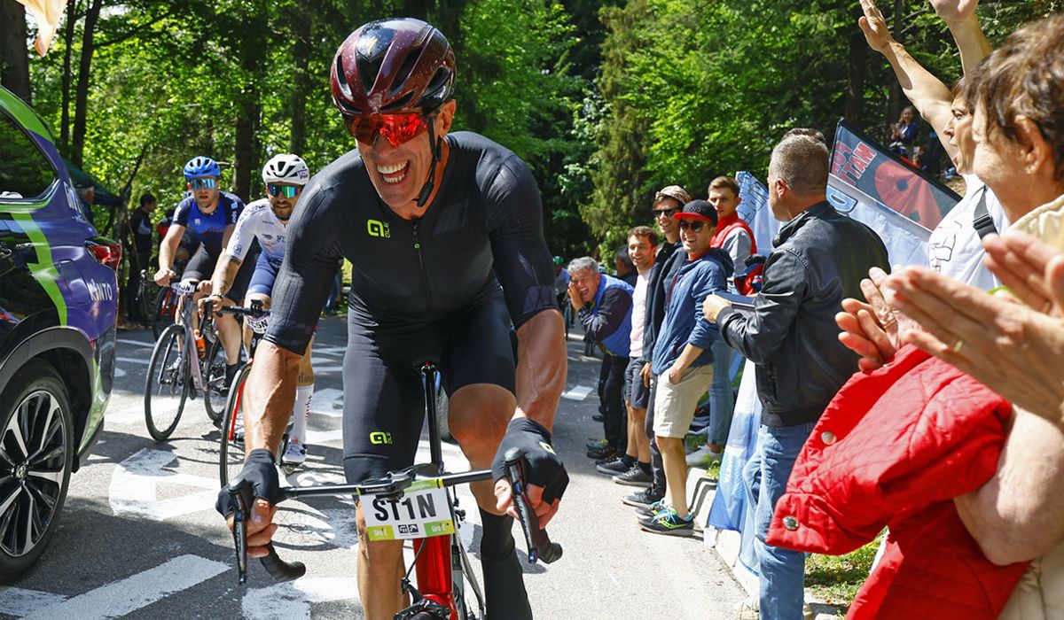 Mario Cipollini, en una competición de e-bikes en la que participó durante el pasado Giro de Italia