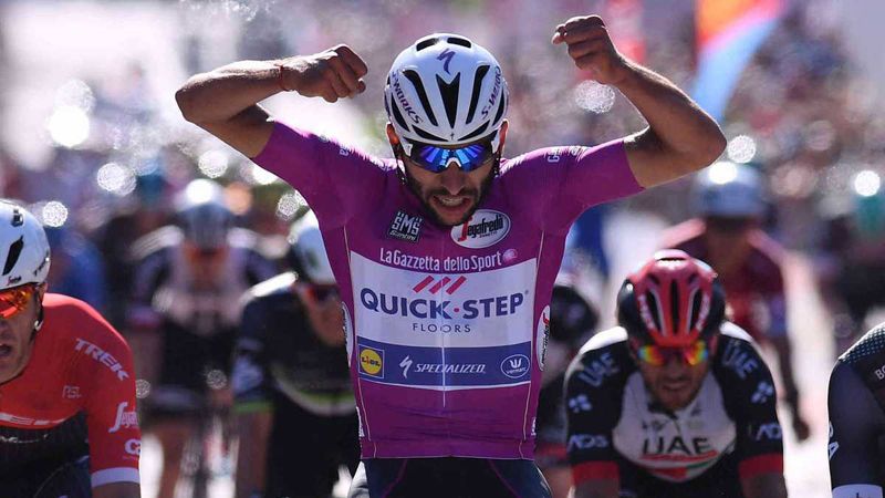 El colombiano con la Maglia Ciclamino del Giro de Italia. El colombiano con la Maglia Ciclamino del Giro de Italia.