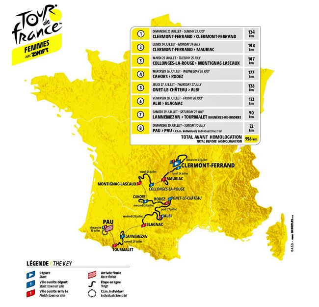 recorrido Tour femenino 2023 recorrido Tour femenino 2023