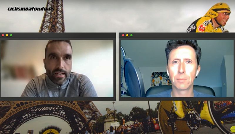Josu Larrazabal y Joseba Beloki en un momento de la entrevista