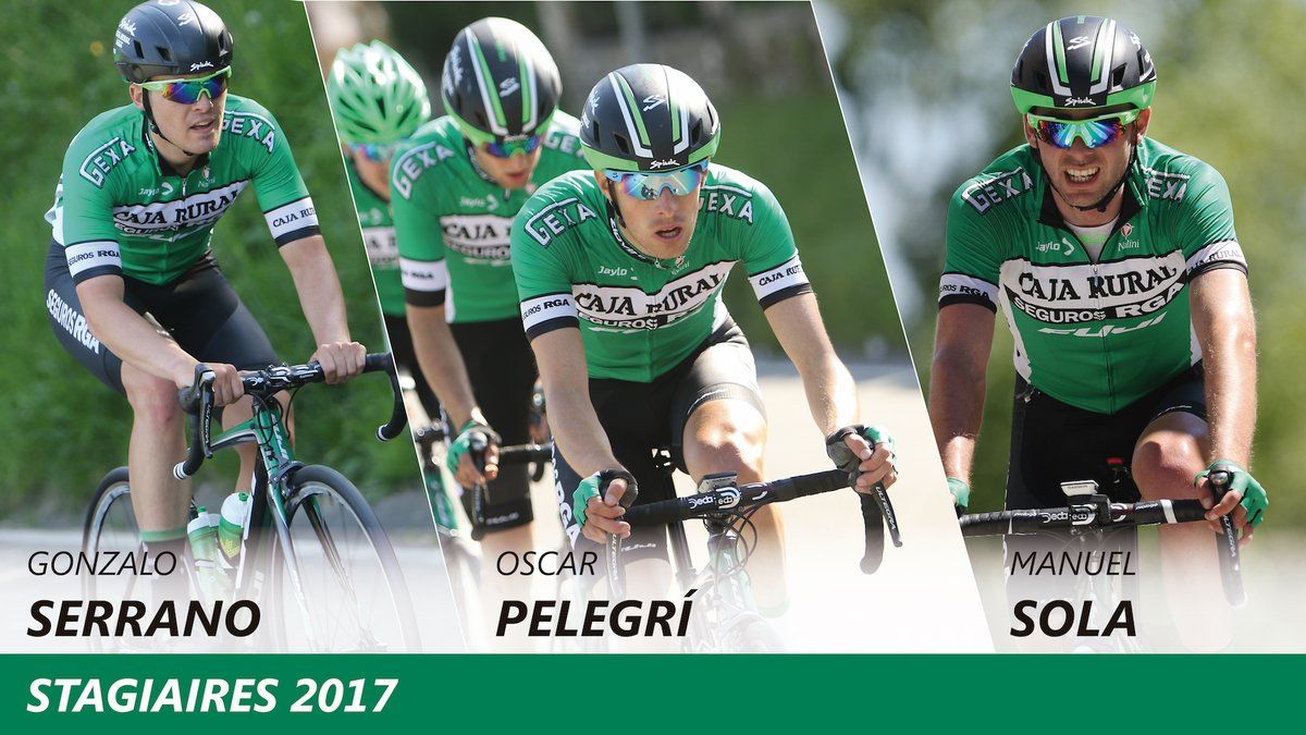Serrano, Pelegrí y Sola; stagiaires de Caja Rural-Seguros RGA
