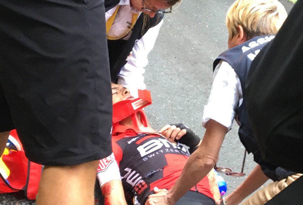 Porte se marcha del Tour tras una durísima caída