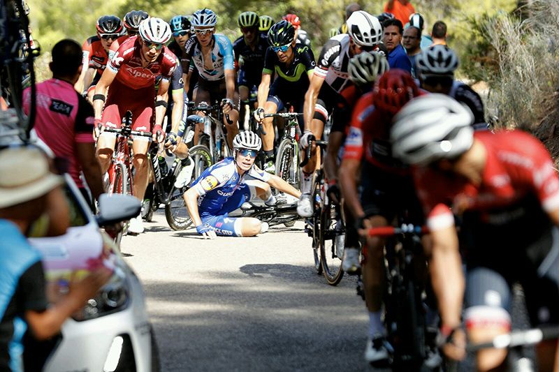 David De la Cruz se cayó en el Garbí