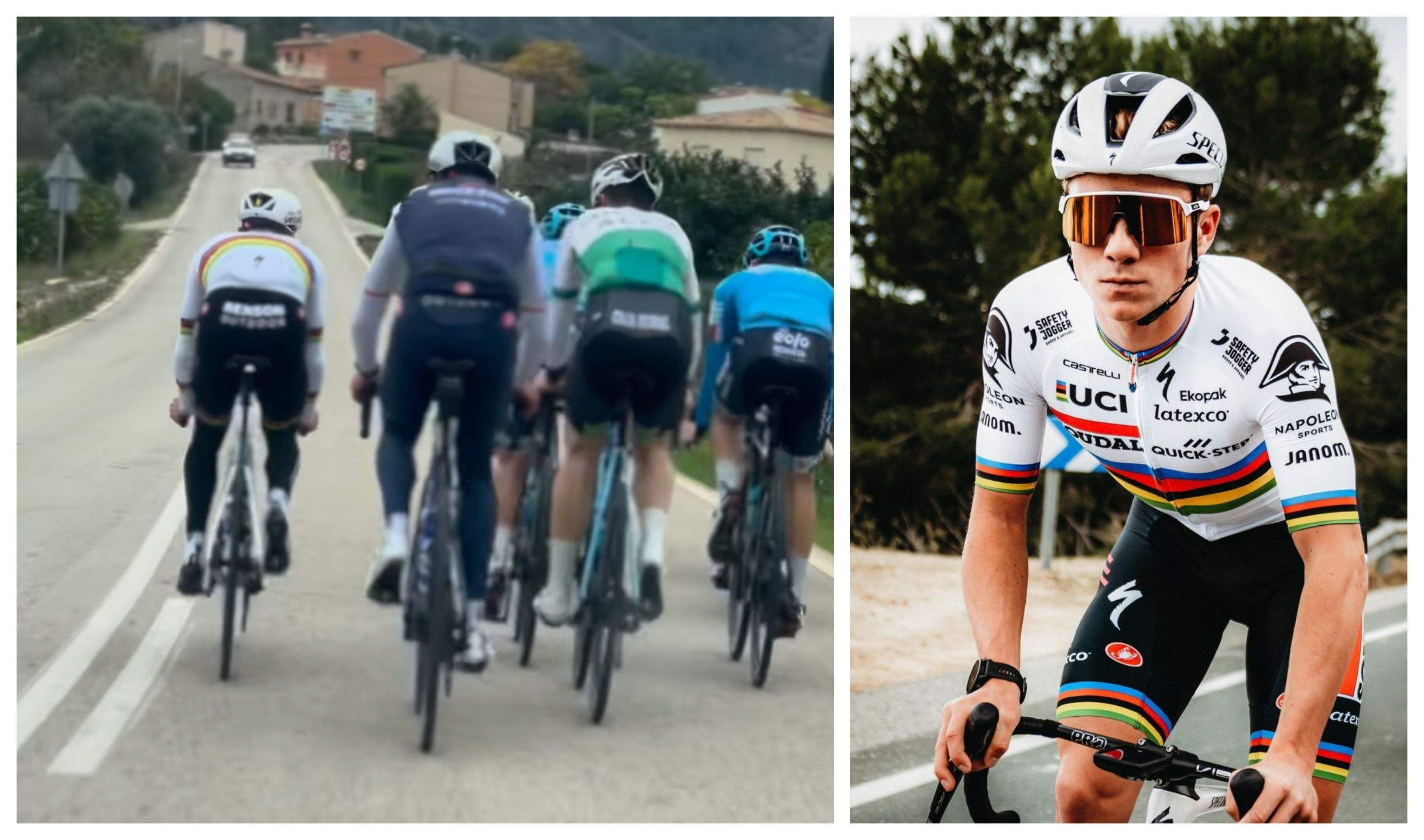 Esto te pasa cuando te pilla Remco Evenepoel entrenando