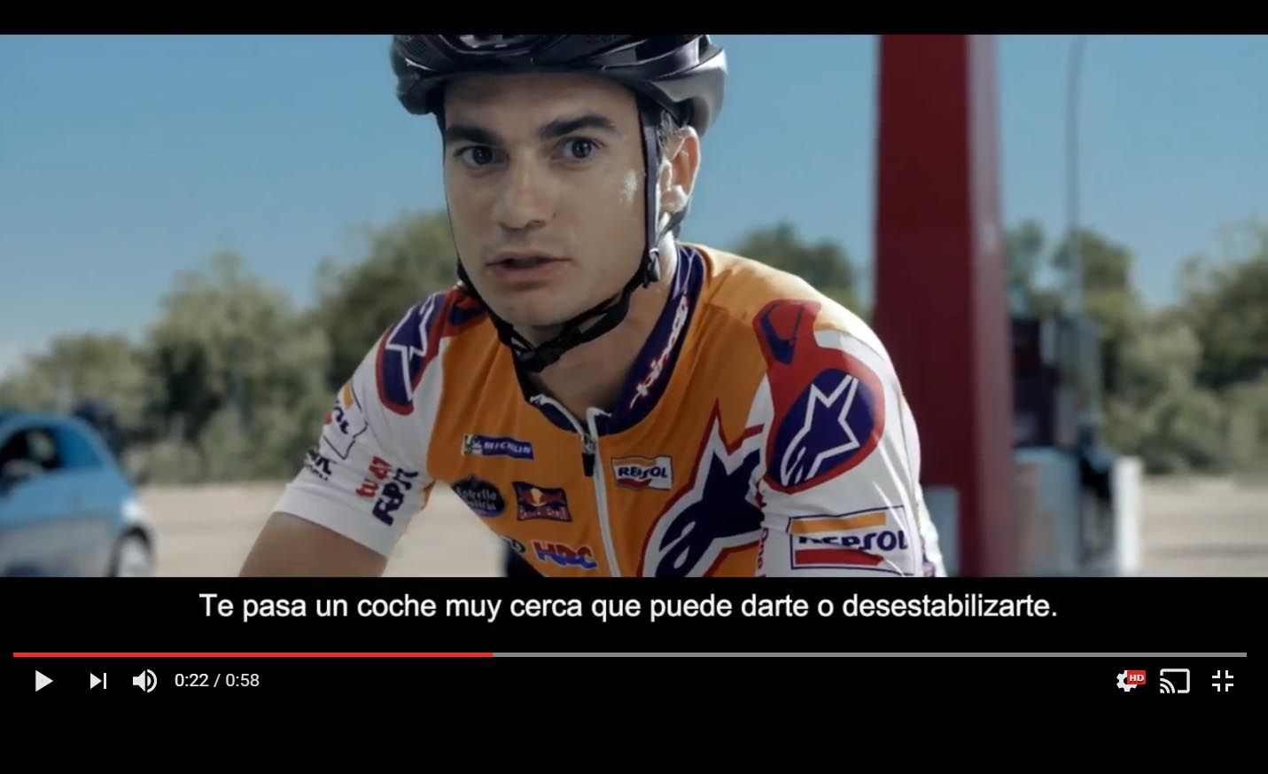 Vídeo: Dani Pedrosa en favor de los ciclistas