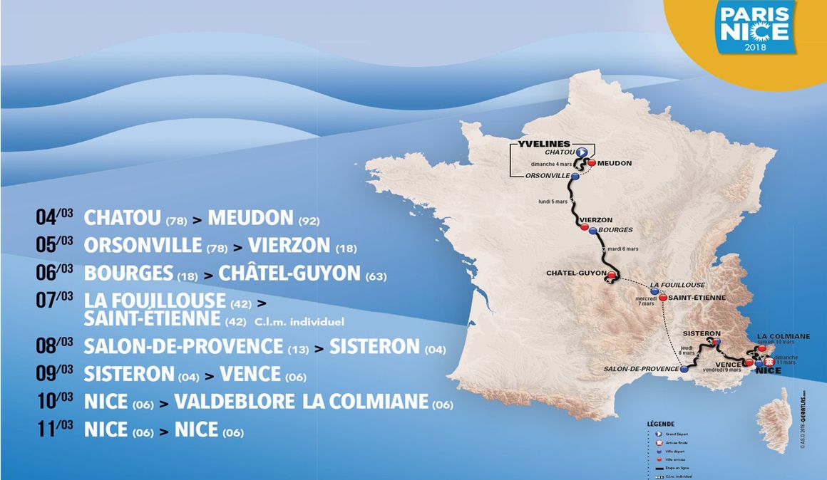 Ya se conoce el recorrido de la París-Niza 2018