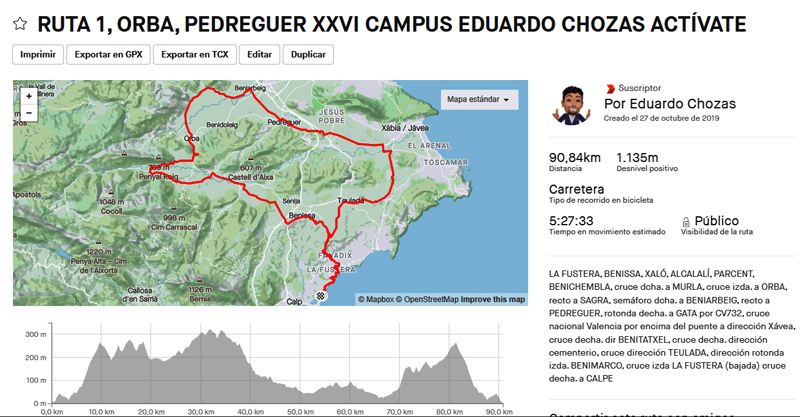 RUTA 1 BENICHEMBLA RUTA 1 BENICHEMBLA