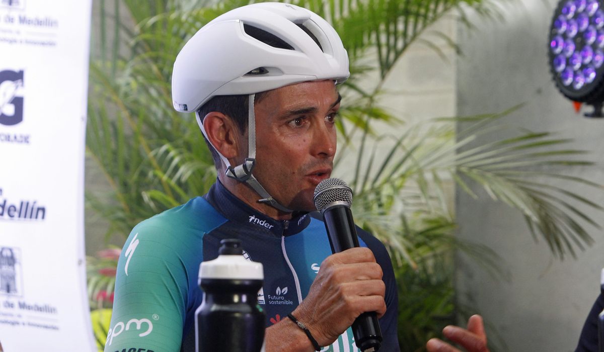 Óscar Sevilla, el pasado 16 de enero durante la presentación oficial del Team Medellín