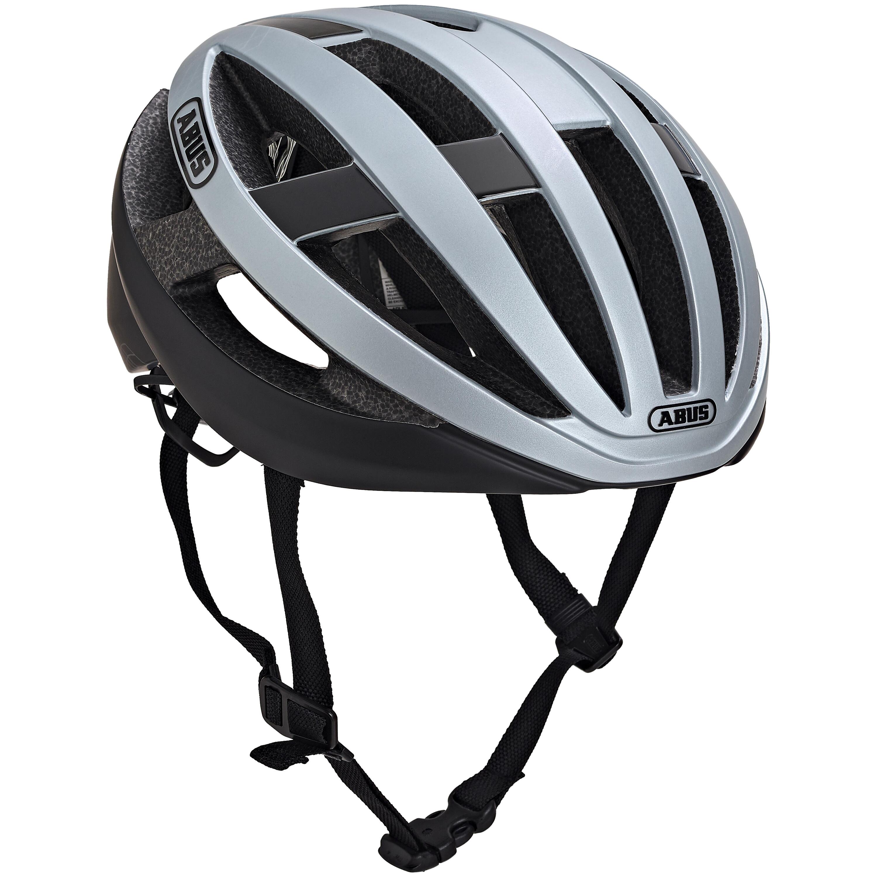 casco ciclismo bicicleta carretera abus viantor gris plata casco ciclismo bicicleta carretera abus viantor gris plata